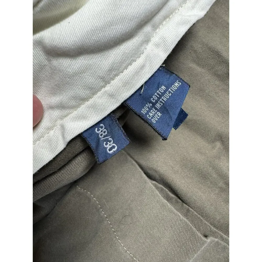 Polo Ralph Lauren Prospect Pants Mens Olive Khaki 100% Cotton Chino 38/30